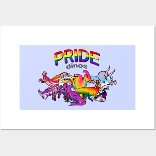 Prideosaurs Family - Pride Month Dinosaurs Posters and Art